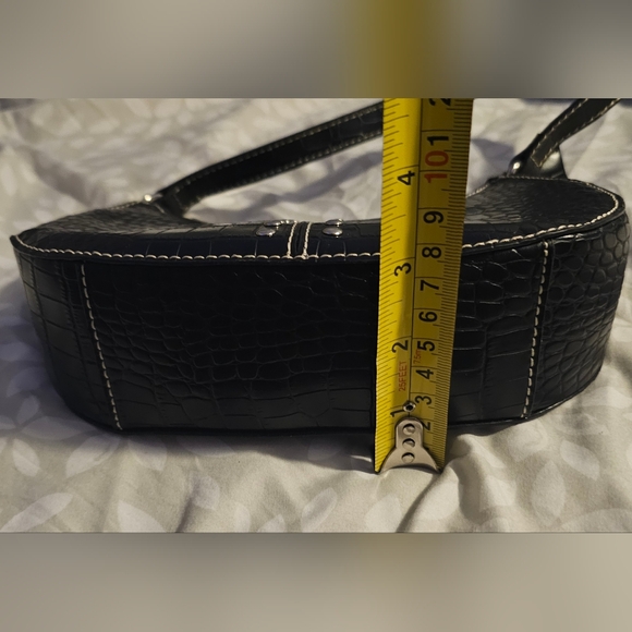 Nine West- Black Leather Sholder Bag - Picture 6 of 8